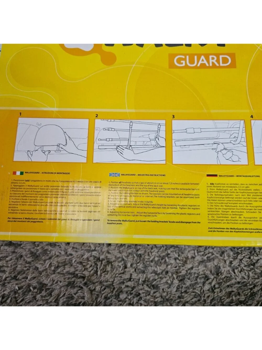 Walky Guard Universal Pet Barrier For Rear-Seat Headrests OPEN BOX